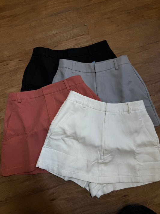 Short saia de linho